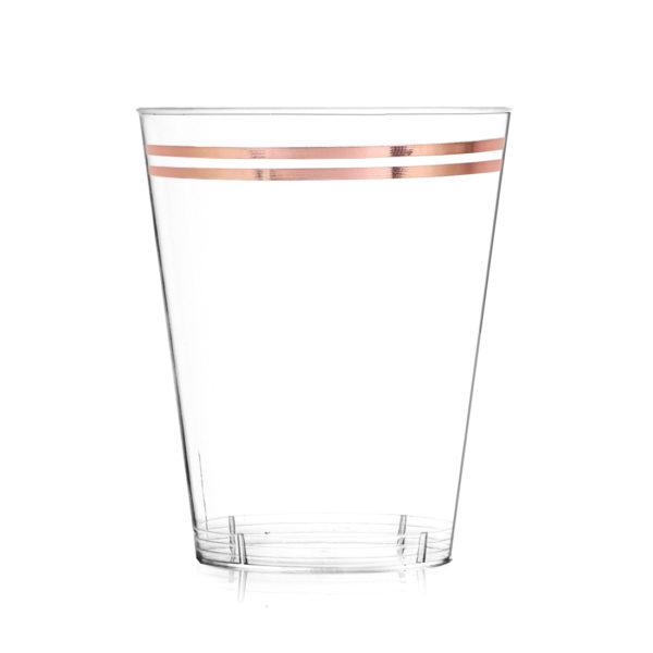 Rose Gold Rim Tumblers (16 ct) - Set With Style