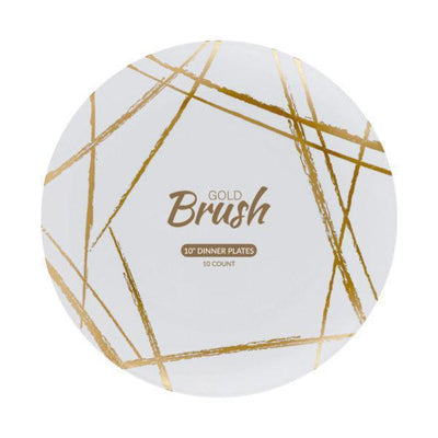 Brush Gold 10″ Plates - Set With Style