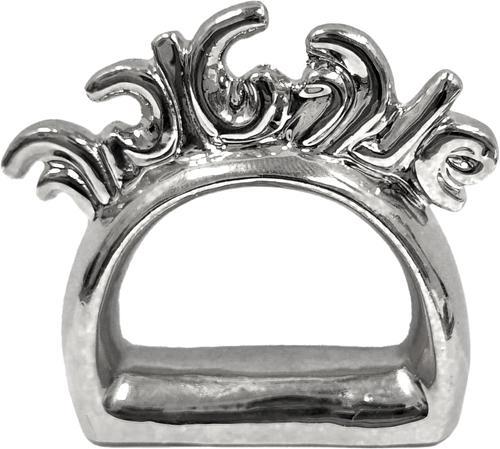 Shana Tova Napkin Rings with Silver Words (6 Count) - Set With Style