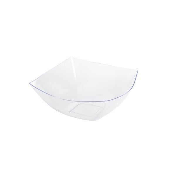 Square Fancy Clear 8oz Serving Bowl (4 Count) - Set With Style