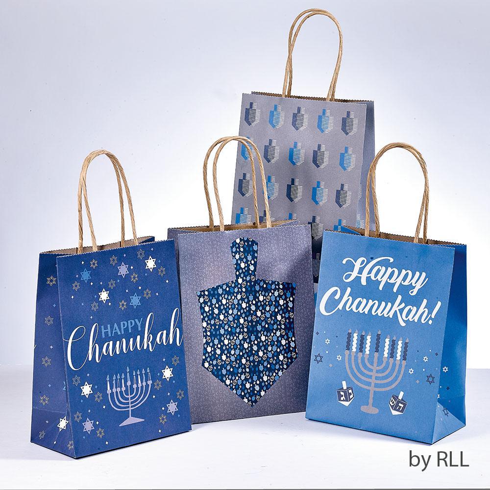 Chanukah Kraft Gift Bags - Set of 4 - Set With Style