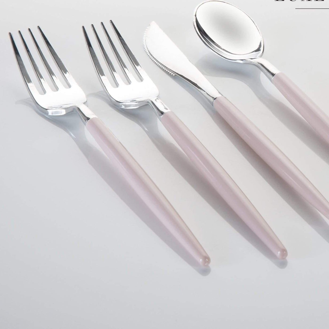 Blush • Silver Plastic Cutlery Set | 32 Pieces (Service for 8) - Set With Style