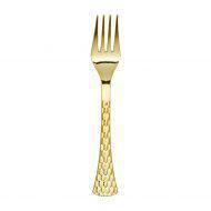 Glamour Collection - Hammered Gold Forks 20 Ct. - Set With Style