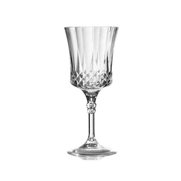 11 oz. Clear Crystal Cut Plastic Wine Goblets (4 Count) - Set With Style