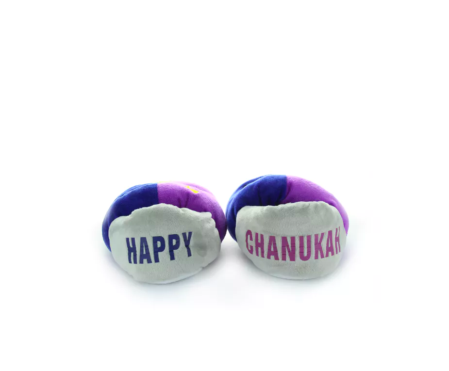 Chanukah Slippers - Medium - Set With Style