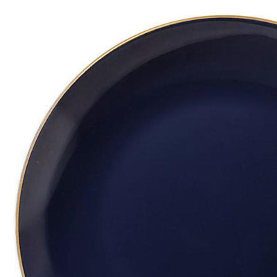 7.5" Navy and Gold Round Plates (10ct) - Set With Style