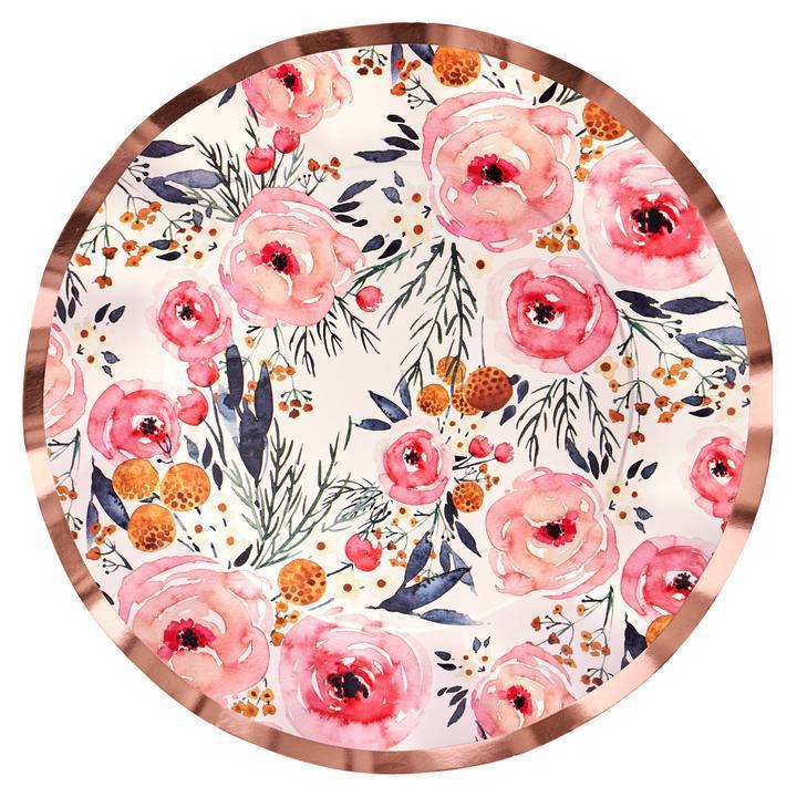 Wavy Dinner Plate Blush Bouquet - Set With Style