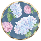 Hydrangeas Wavy Paper Plate Collection - Set With Style
