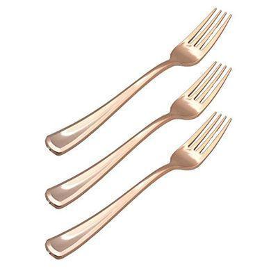Rose Gold Cutlery (24 Count) - Set With Style