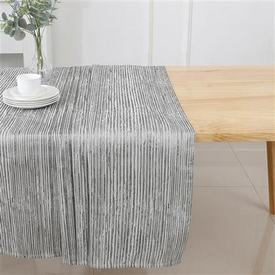 Lines Silver Tablecloth Collection - Set With Style
