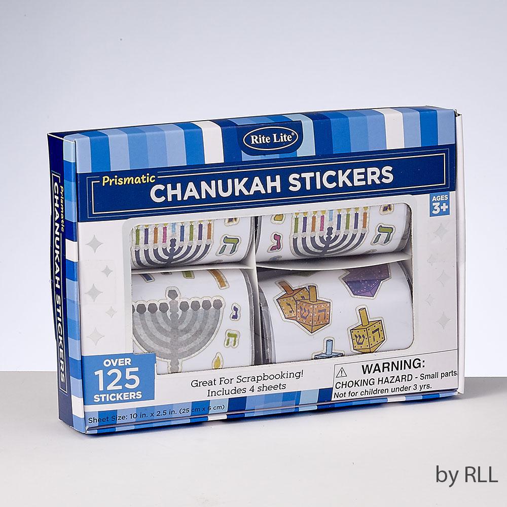 Box of Chanukah Prismatic Stickers - Set With Style