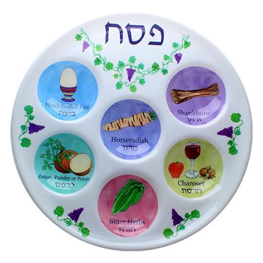 White Disposable Seder Plate - Set With Style