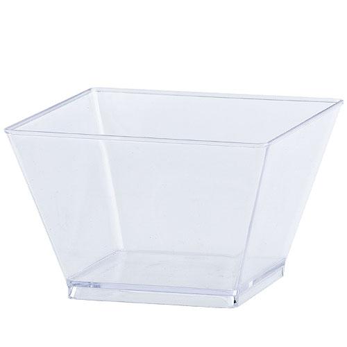 Condiment Bowl 8oz Square Clear - 20 ct - Set With Style