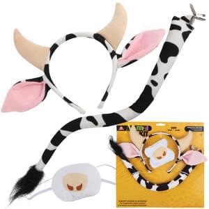 Animal Cow Kit-Ears, Tail, Nose (1 Count), - Set With Style