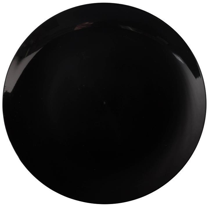 Solid Black Round Plate - Set With Style
