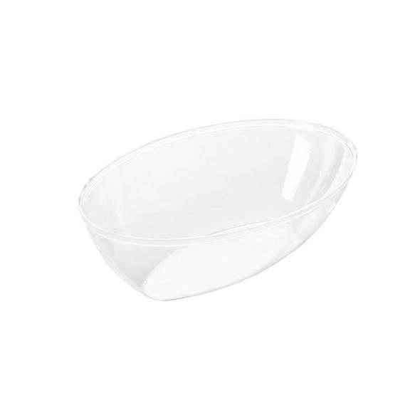 2 qt. Clear Oval Plastic Serving Bowls (3 Pack) - Set With Style