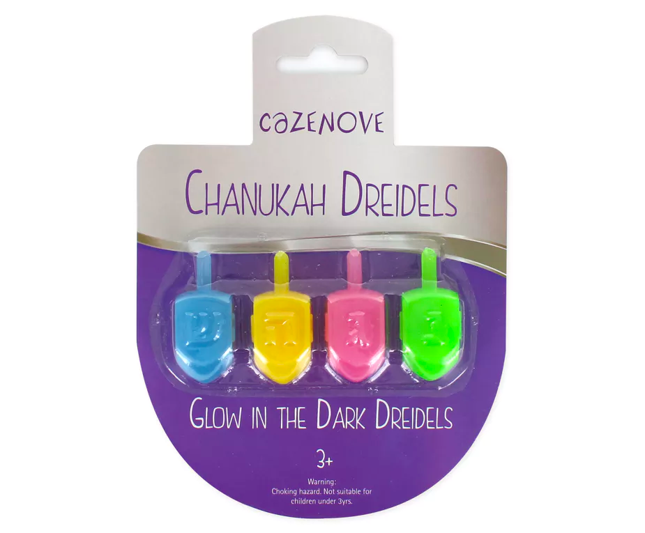 Glow In The Dark Dreidels - Pack of 4 - Set With Style