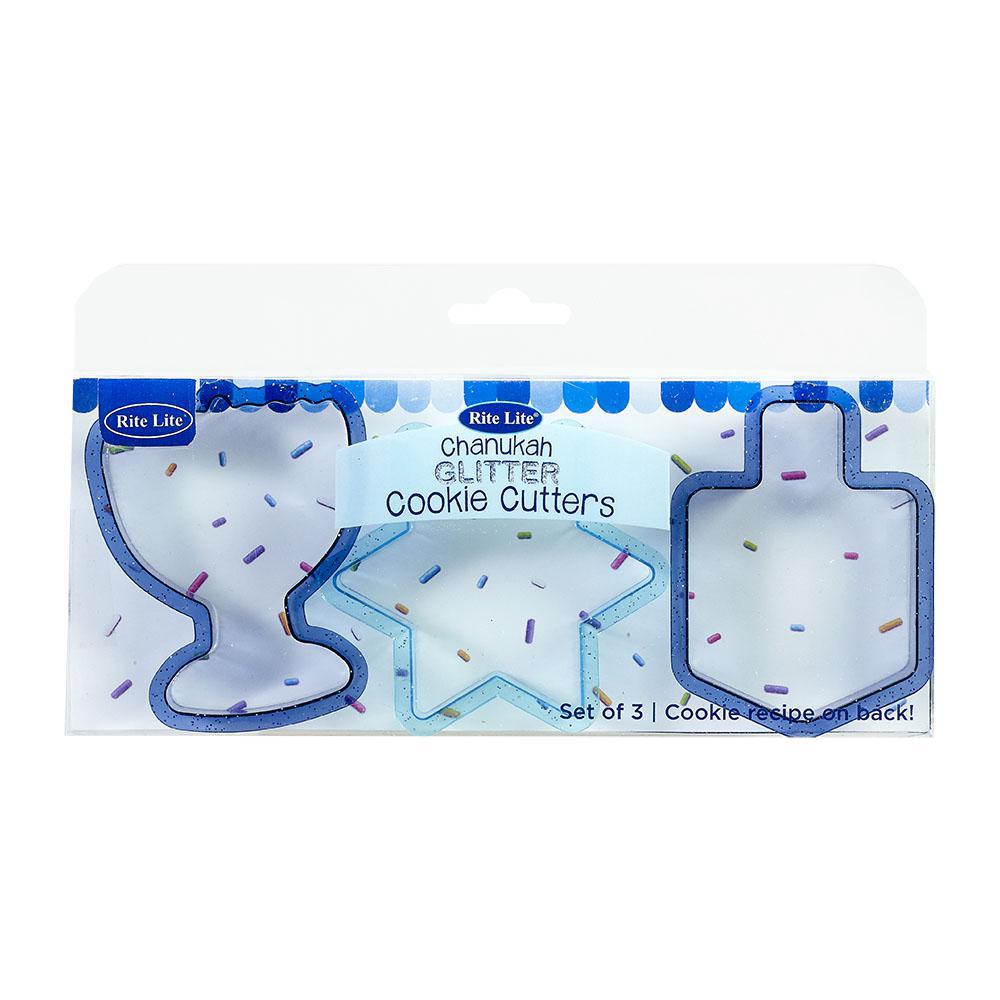 Chanukah Glitter Cookie Cutters - Set of 3 - Set With Style