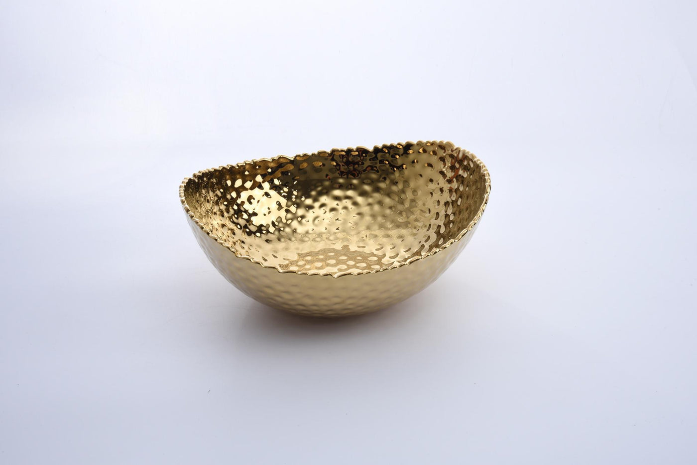 Pampa Bay Large Gold Oval Bowl (1 count) - Set With Style