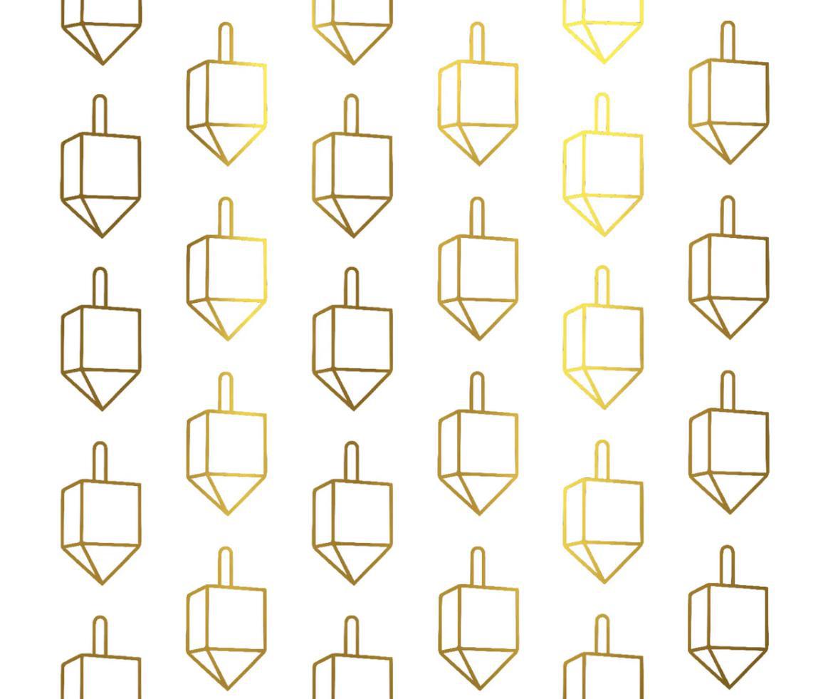 Metallic Gold Dreidel Paper Chargers (16) - Set With Style