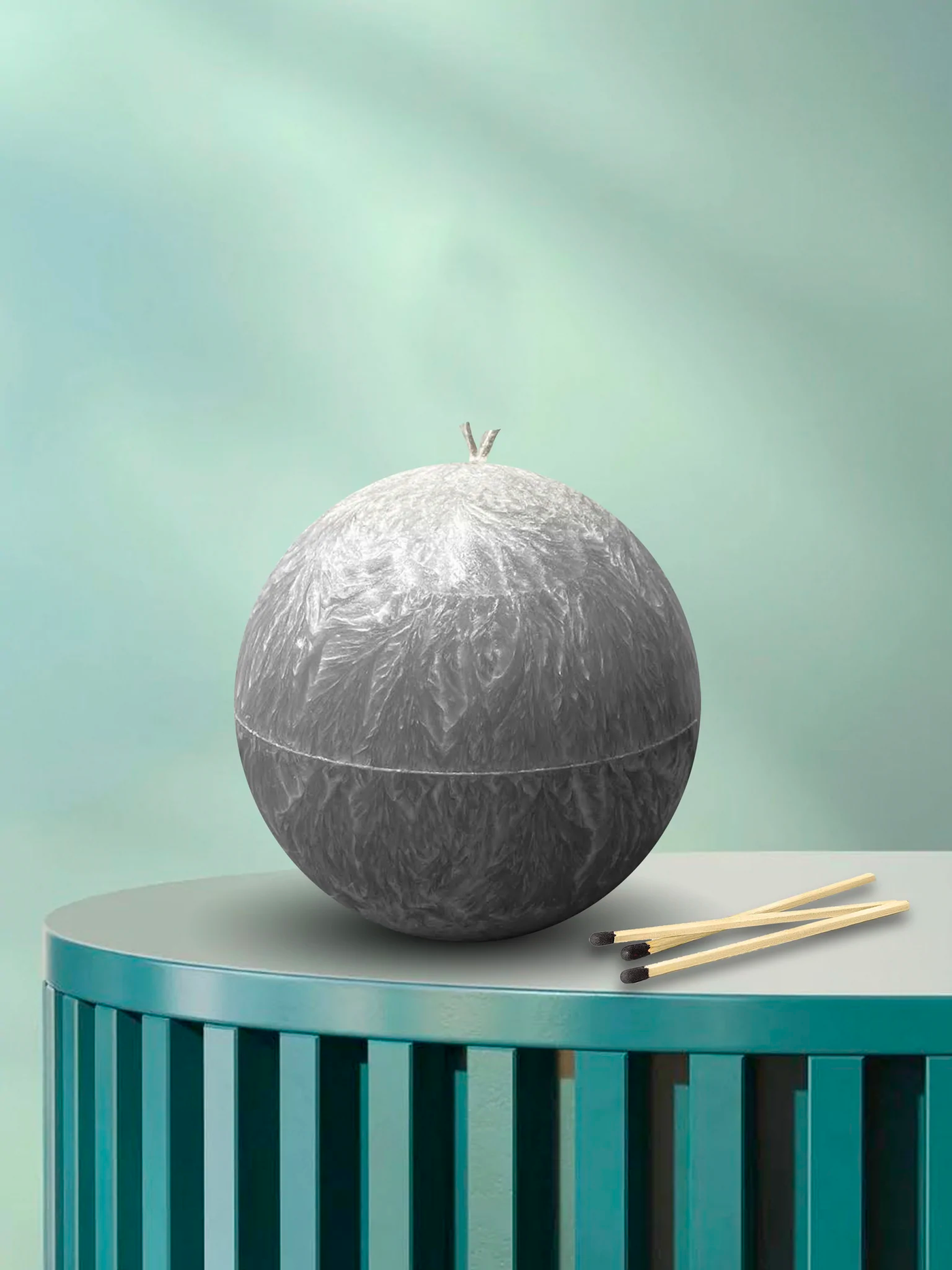 Sphere Havdalah Candle - Gray - Set With Style