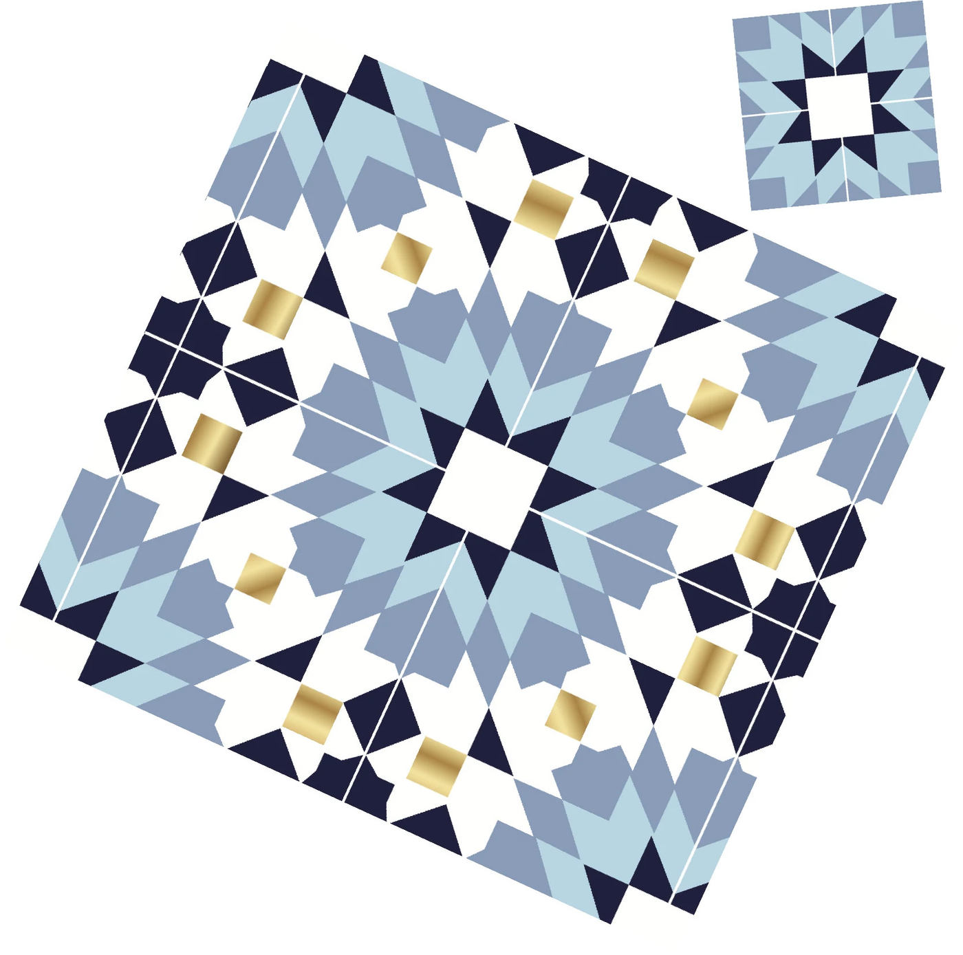 Moroccan Tile Paper Placemat With Coaster(12ct) - Set With Style