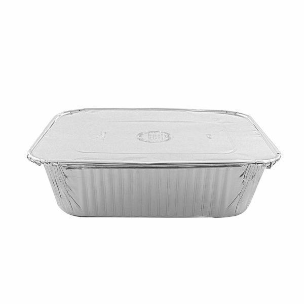Oblong 5lb. Aluminum Pan With Lids (4 ct) - Set With Style