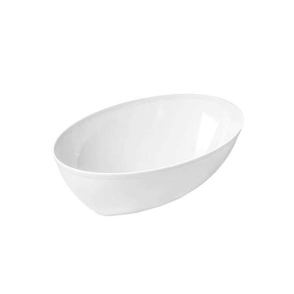 2 qt. White Oval Plastic Serving Bowls (3 Pack) - Set With Style