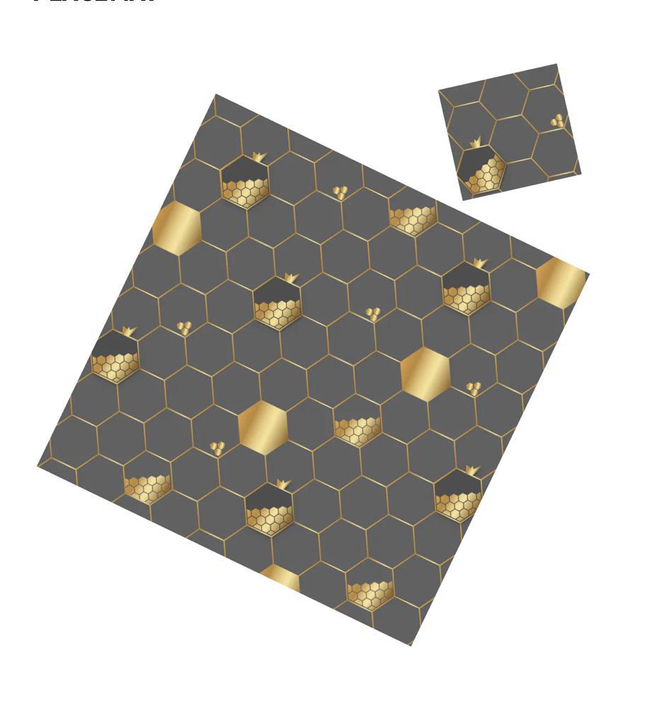 Black Bee Hive Placemat with Coaster (12ct) - Set With Style