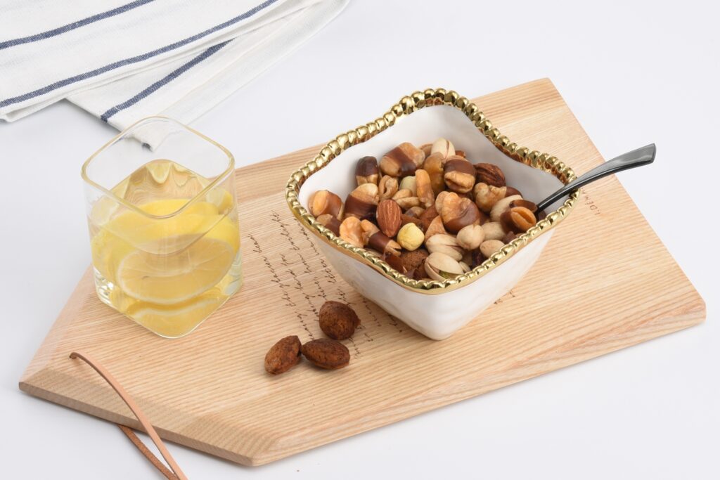 Pampa Bay Golden Salerno Square Snack Bowl - Set With Style