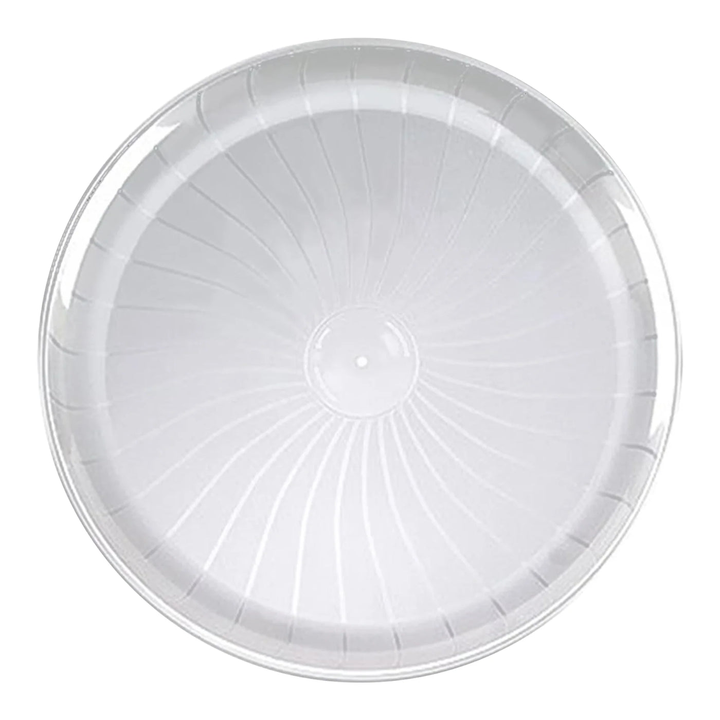 14" Clear Pavilion Round Disposable Plastic Tray (2 Count) - Set With Style