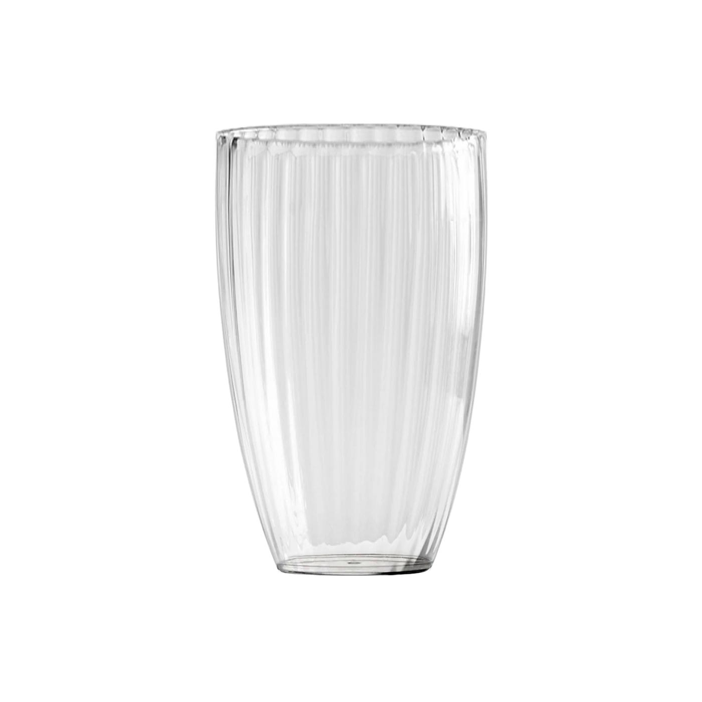 16 oz. Clear Stripe Round Disposable Plastic Tumblers (4 ct) - Set With Style