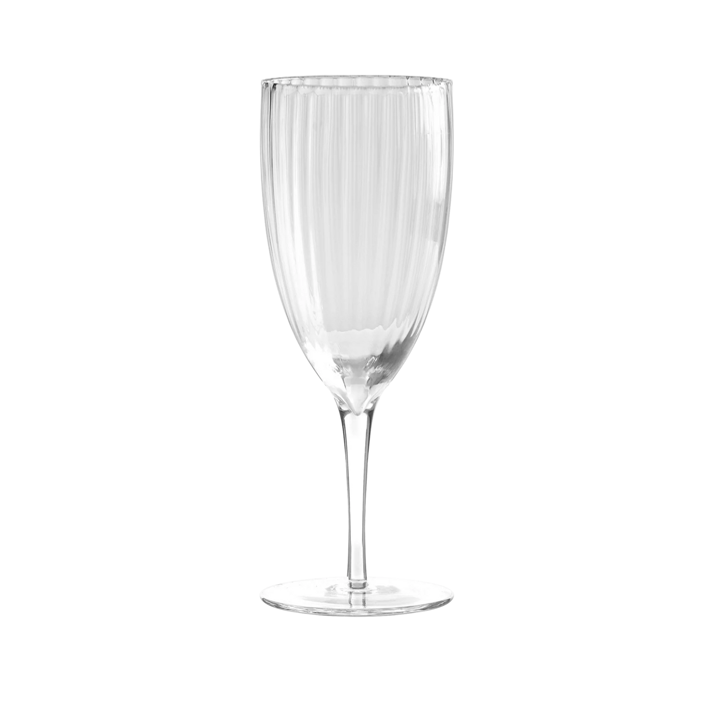 12 oz. Clear Stripe Round Disposable Plastic Wine Flutes (4 ct) - Set With Style