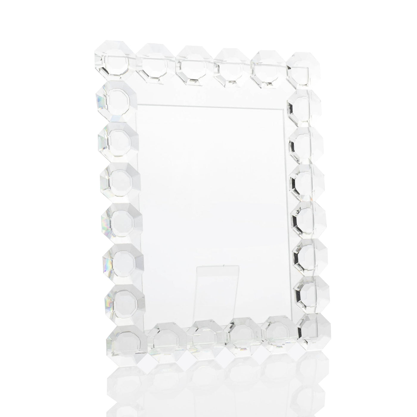 Octagon Crystal Picture Frame - 4x6 - Set With Style