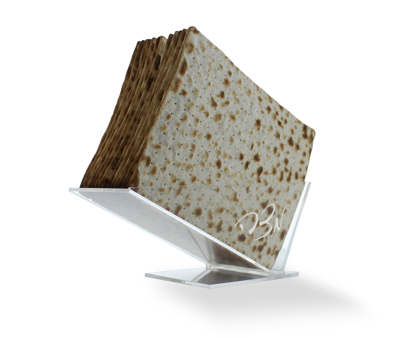 Lucite Square  Matzah Holder - Set With Style