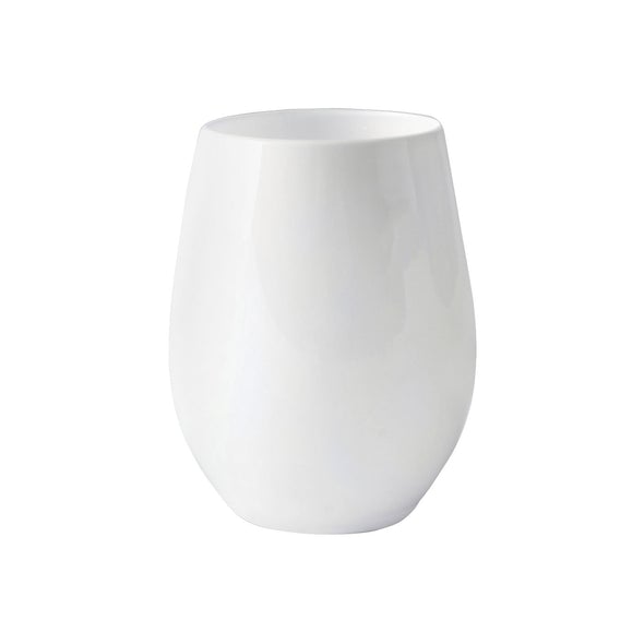 12 oz. White Plastic Stemless Wine Glasses (16ct) - Set With Style