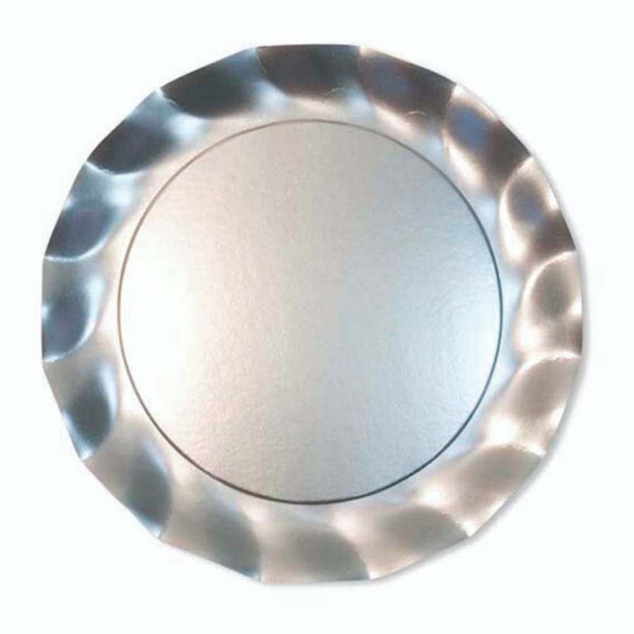 Wavy Satin Silver Dinner Plate (8ct) - Set With Style