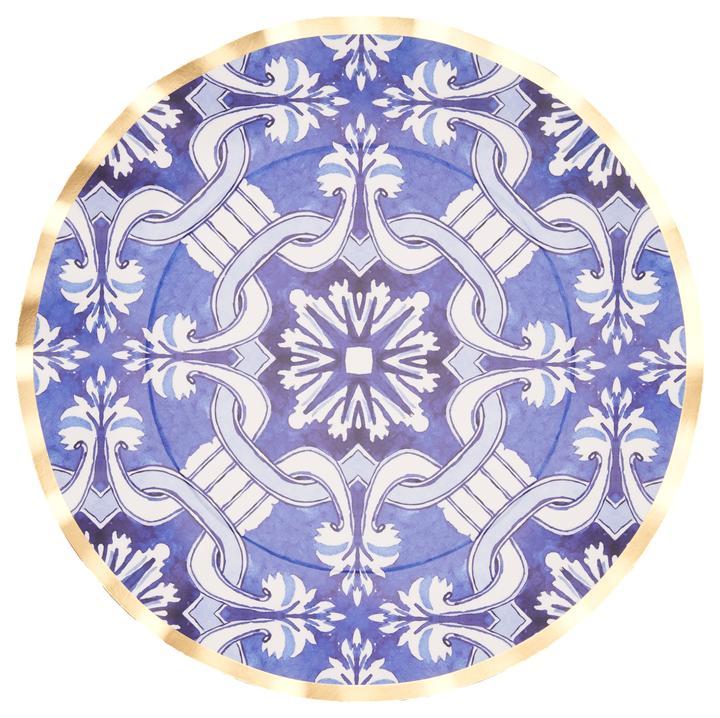 Moroccan Nights Wavy Paper Dinner Plate /8PK - Set With Style