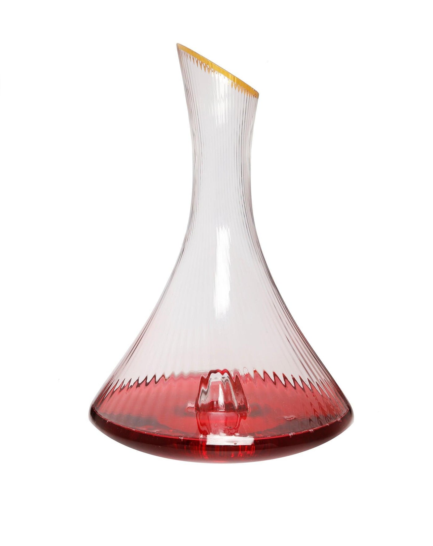 Unique Shaped Decanter with Gold Bottom - Set With Style