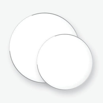 Round White • Silver Plastic Plates | 10 Pack - Set With Style