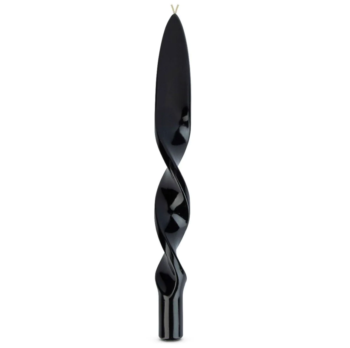 Twisted Havdalah Candle Sticks - Black (1 Count) - Set With Style