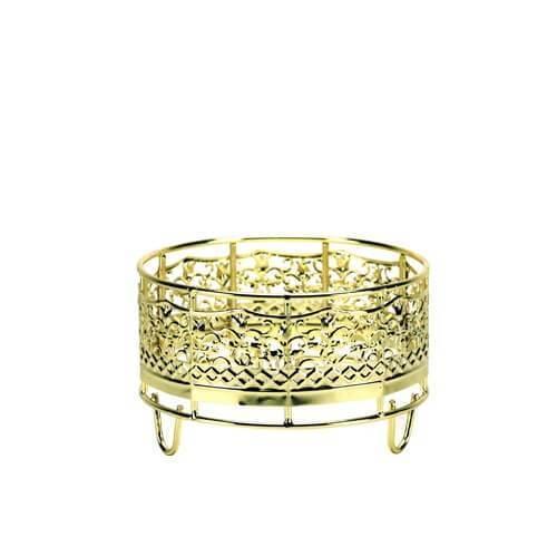 Decorative Aluminum Gold Dip Container Holder - Set With Style