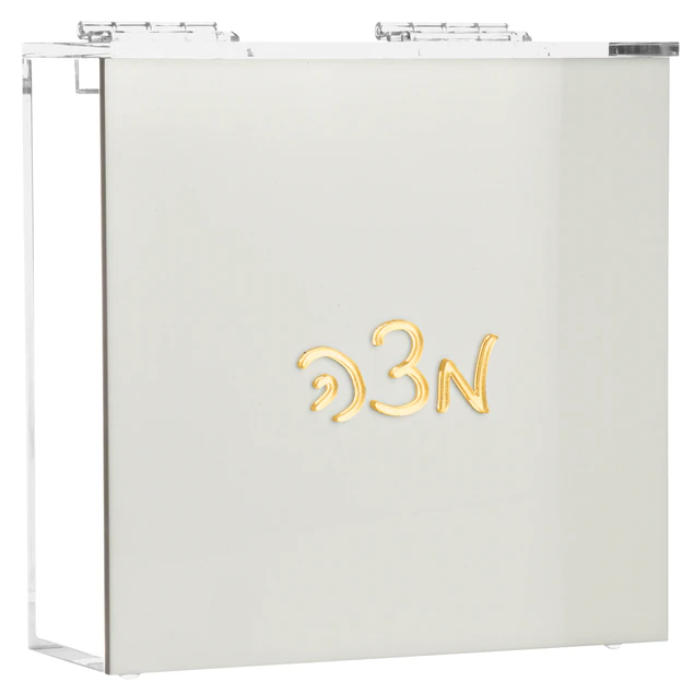 Lucite Matzah Box, Gold - Set With Style