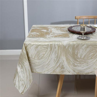 Stormy Gold Tablecloth - Set With Style