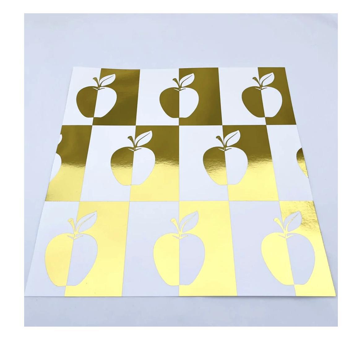 Foil Mondrian Apples - Metallic Gold (24ct) - Set With Style