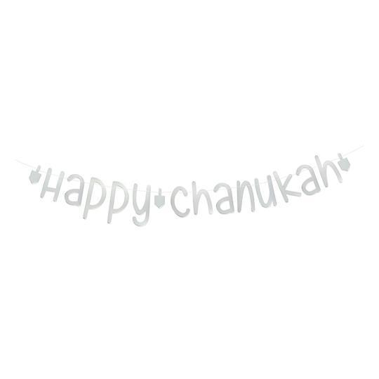 Happy Chanukah Bunting Silver - Set With Style