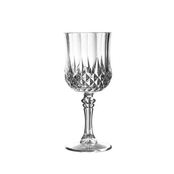 8 oz. Crystal Cut Plastic Wine Glasses (4 Count) - Set With Style