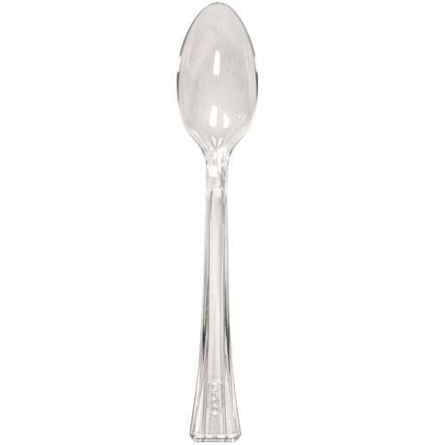 Extra Heavy Weight Plastic Clear Teaspoons (48 Count) - Set With Style