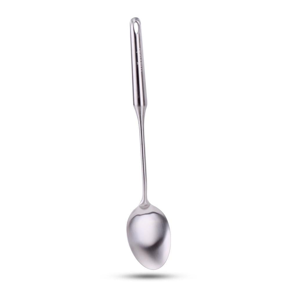 Millvado - Stainless Steel Utensils, Solid Spoon 15'' - Set With Style
