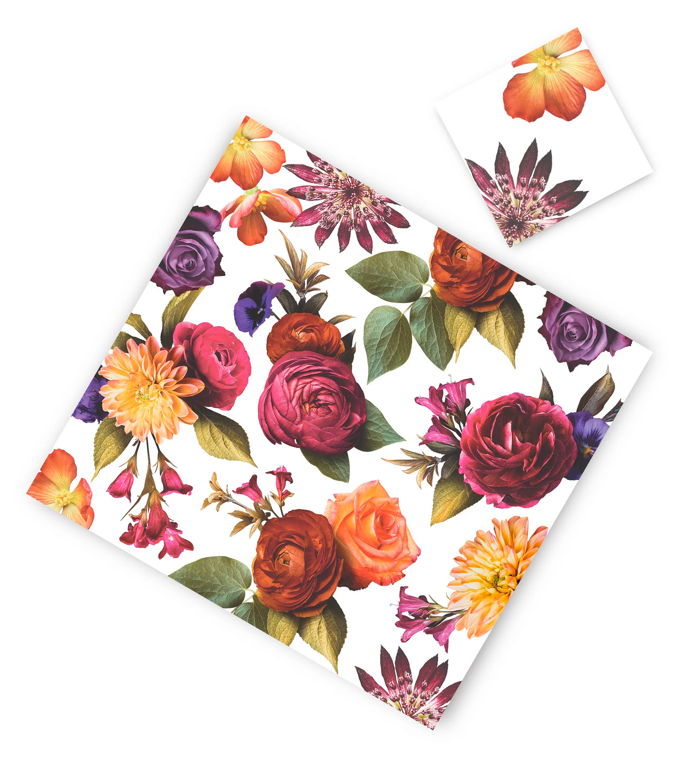 Flower Paper Placemat With Coaster (12 Count) - Set With Style